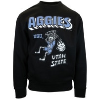 Tys Dyes USU Aggies Skeleton Basketball Unisex Crew Sweatshirt black